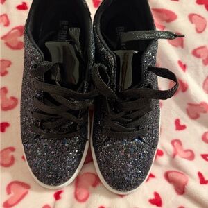 Bernal Black Glitter Sneakers